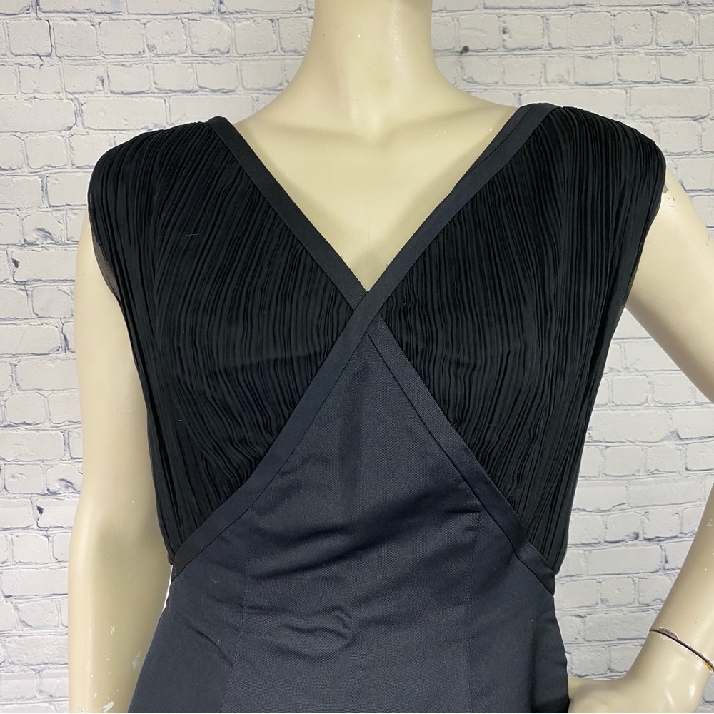 Vintage 50s Parnes Feinstein Black Sleeveless Sheath Cocktail Dress S